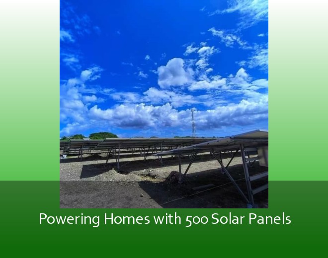 Powering Homes with 500 Solar Panels